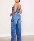 Pearl High-Rise Wide Leg Cargo Jeans