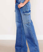 Pearl High-Rise Wide Leg Cargo Jeans