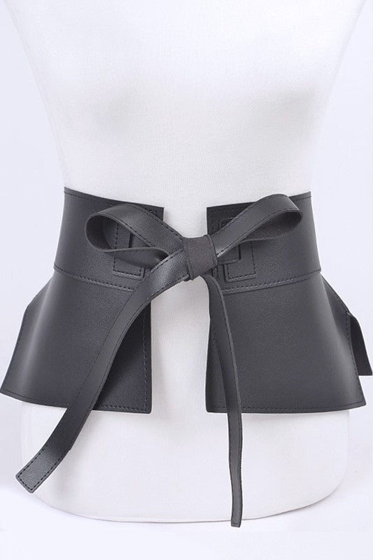 Iconic Faux Leather Skirt Tie Belt - Body By J'ne