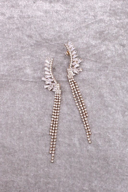 ANGELE DROP CUBIC ZIRCONIA EARRINGS - Body By J'ne