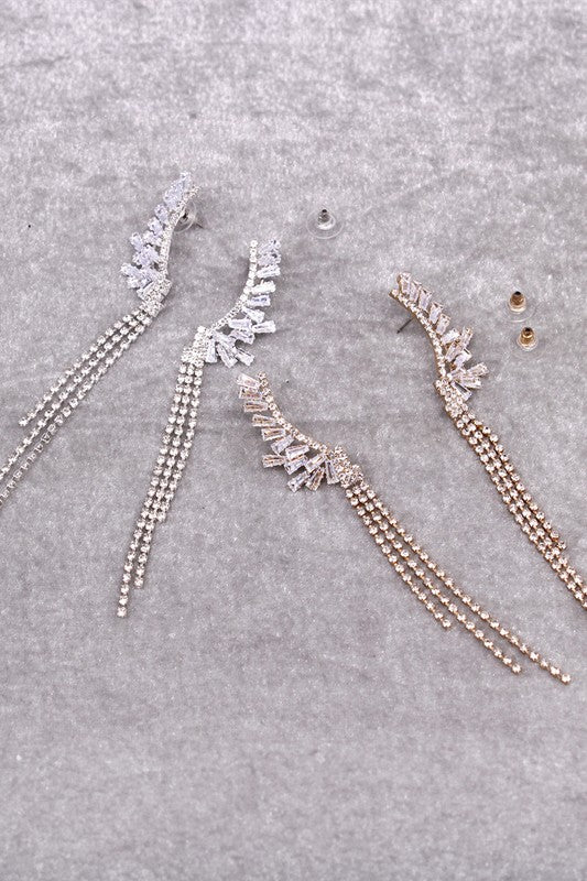 ANGELE DROP CUBIC ZIRCONIA EARRINGS - Body By J'ne