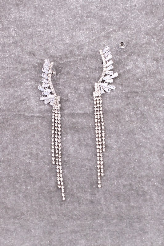 ANGELE DROP CUBIC ZIRCONIA EARRINGS - Body By J'ne
