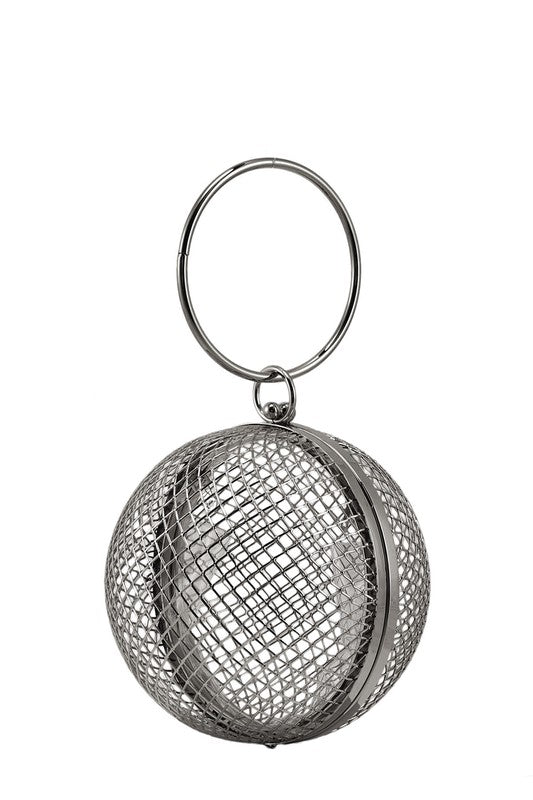 Metal Cage Ball Shape Clutch - Body By J'ne