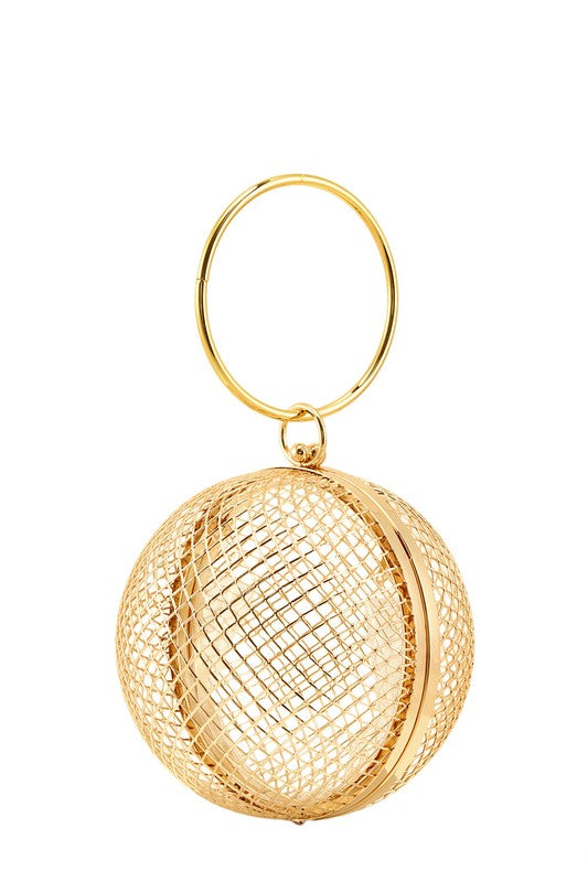 Metal Cage Ball Shape Clutch - Body By J'ne