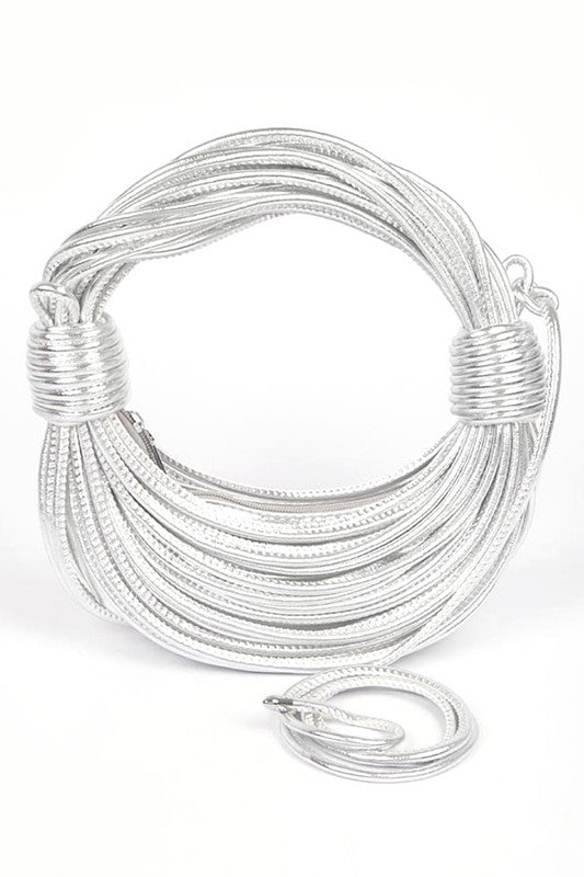 Metallic Zillion String Shoulder Clutch Bag - Body By J'ne