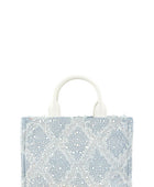 Rhinestone and Denim Washed Crossbody Bag