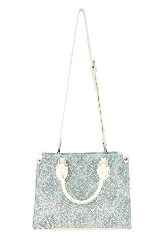 Rhinestone and Crossbody Bag - Body By J'ne