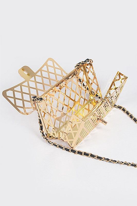 Flawless 2 In 1 Metal Cage Iconic Shoulder Bag - Body By J'ne