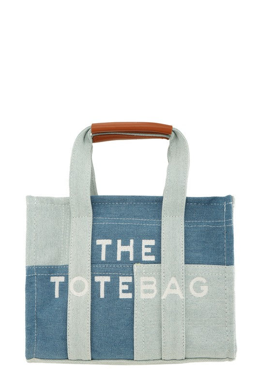 The Medium Denim Crossbody Tote Bag - Body By J'ne