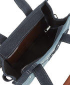 The Medium Denim Crossbody Tote Bag