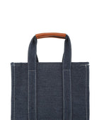 The Medium Denim Crossbody Tote Bag