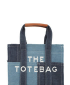 The Medium Denim Crossbody Tote Bag