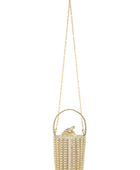 Rhinestone Cylinder Shaped Bucket bag