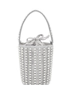 Rhinestone Cylinder Shaped Bucket bag