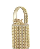 Rhinestone Cylinder Shaped Bucket bag