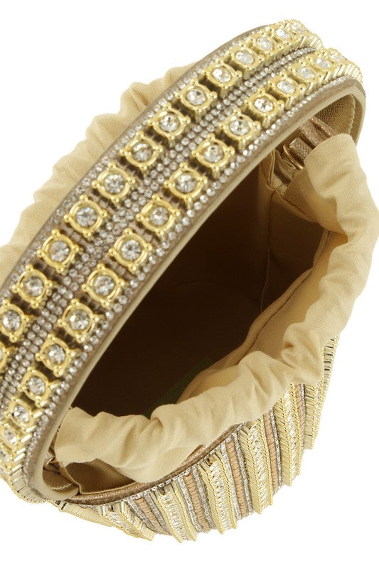 Rhinestone Cylinder Shaped Bucket bag - Body By J'ne