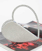 Heart Shape Rhinestone Handle Iconic Clutch