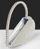 Heart Shape Rhinestone Handle Iconic Clutch