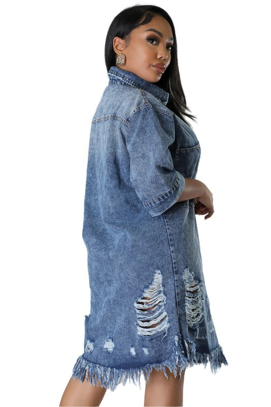 WOMEN FASHION DENIM DRESSES - Body By J'ne