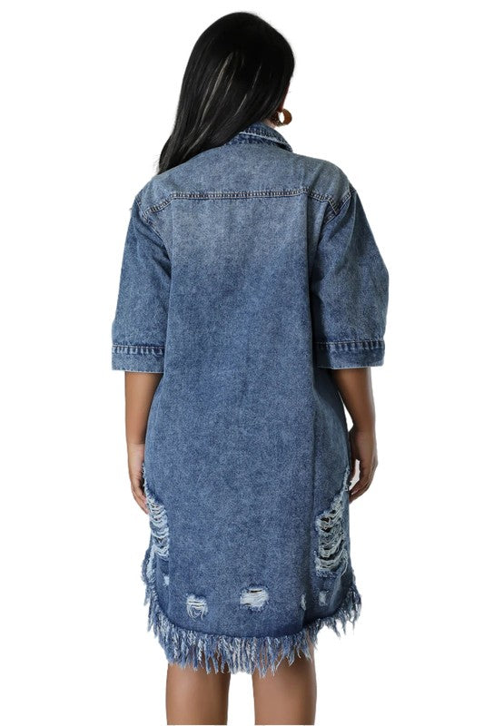 WOMEN FASHION DENIM DRESSES - Body By J'ne