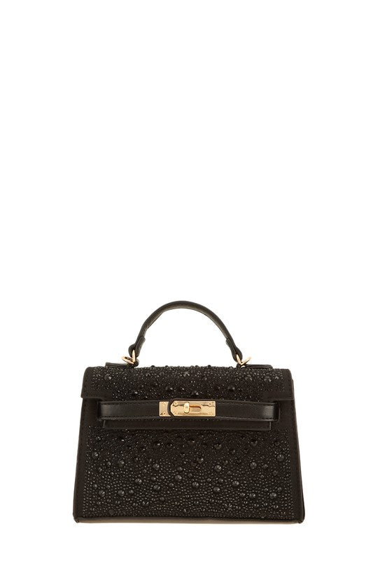 Rhinestone Square Cross Bag - Body By J'ne