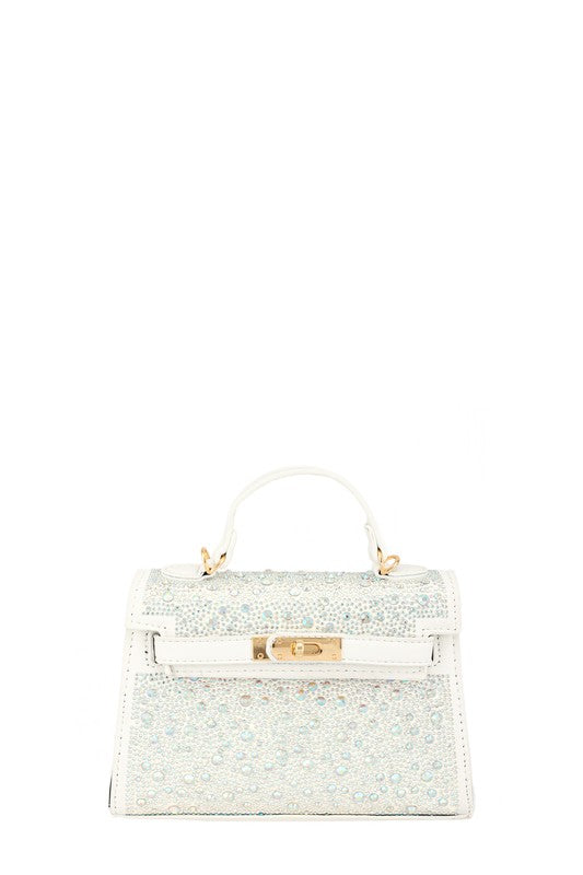 Rhinestone Square Cross Bag - Body By J'ne