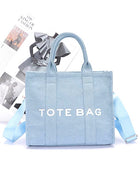 Denim Convertible Small Tote Bag