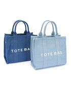 Denim Convertible Small Tote Bag