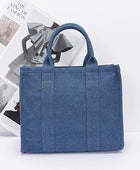 Denim Convertible Small Tote Bag