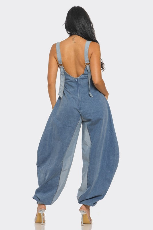 Denim Patchwork Harlem Jumpsuit