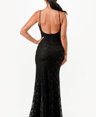 OPEN BACK LACE MERMAID DRESS