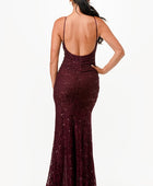 OPEN BACK LACE MERMAID DRESS