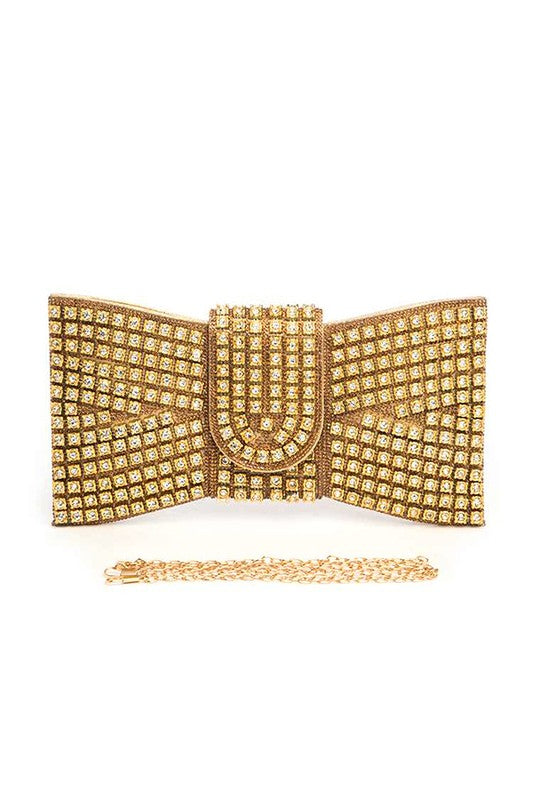 Rhinestone Bowtie Iconic Clutch Bag - Body By J'ne