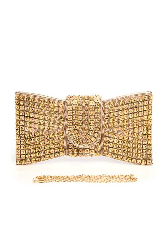 Rhinestone Bowtie Iconic Clutch Bag - Body By J'ne
