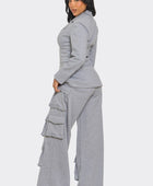 Structured Blazer and Cargo Pants Set