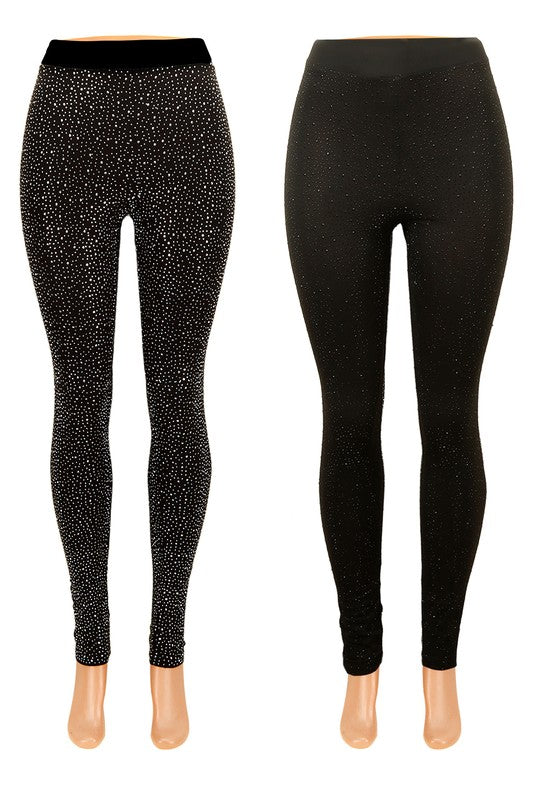 Rhinestone Pave Leggings