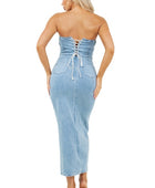 VESTIDO DENIM MAXI CON CIERRE