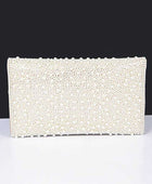 Pearl Studded Envelope Clutch Bag