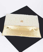 Pearl Studded Envelope Clutch Bag