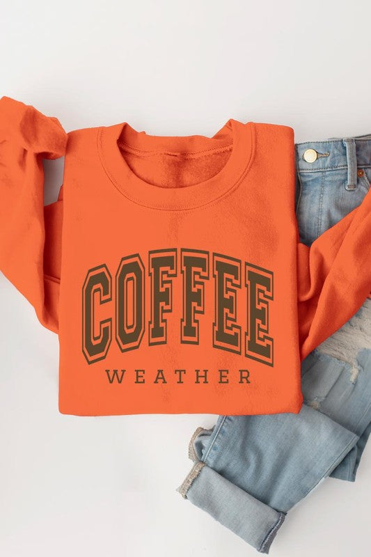 Coffee Weather Graphic Fleece Sweatshirts - Body By J'ne
