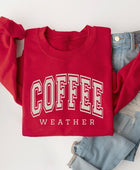 Coffee Weather Graphic Fleece Sweatshirts