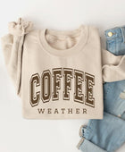 Coffee Weather Graphic Fleece Sweatshirts