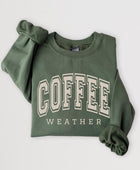 Coffee Weather Graphic Fleece Sweatshirts