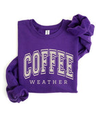 Coffee Weather Graphic Fleece Sweatshirts