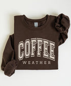 Coffee Weather Graphic Fleece Sweatshirts