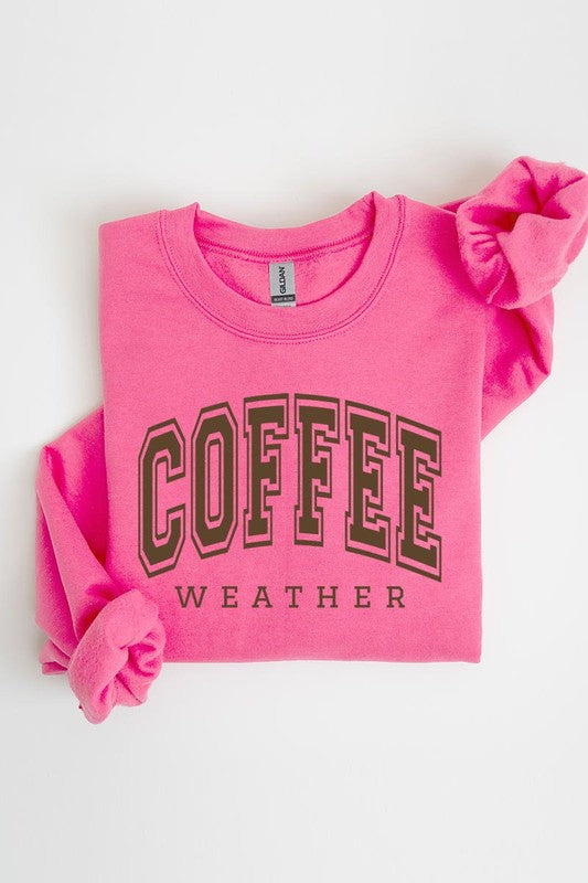Coffee Weather Graphic Fleece Sweatshirts - Body By J'ne