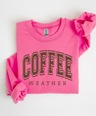 Coffee Weather Graphic Fleece Sweatshirts