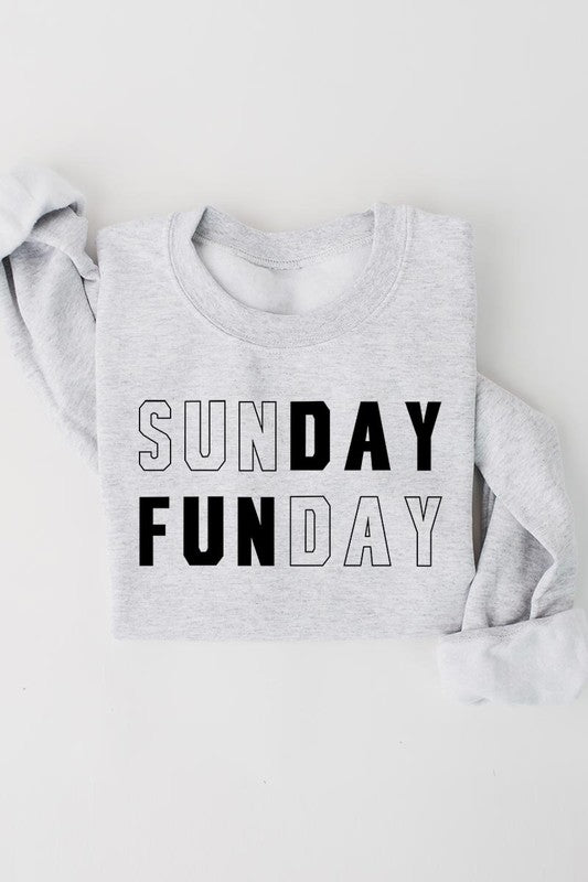 Sunday Funday Graphic Fleece Sweatshirts - Body By J'ne