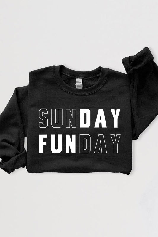 Sunday Funday Graphic Fleece Sweatshirts - Body By J'ne