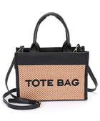 Faux Straw Fashion Tote Bag